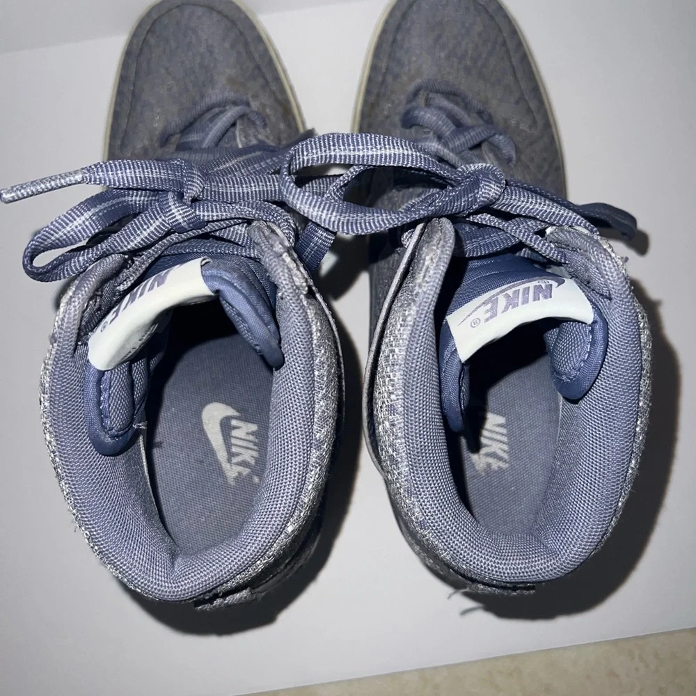 Nike Women's High-Top Wedge Athletic Shoes in Slate Gray